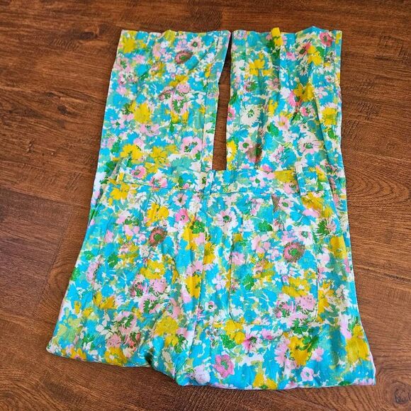 Zara Floral Linen Blend Flared Trousers - Picture 6 of 9